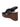 The "nouveau black" by Sanctuary Clothing is a black platform sandal with a cork wedge heel and crisscross leather straps. It features a smooth, curved heel design and an adjustable ankle strap with a buckle.