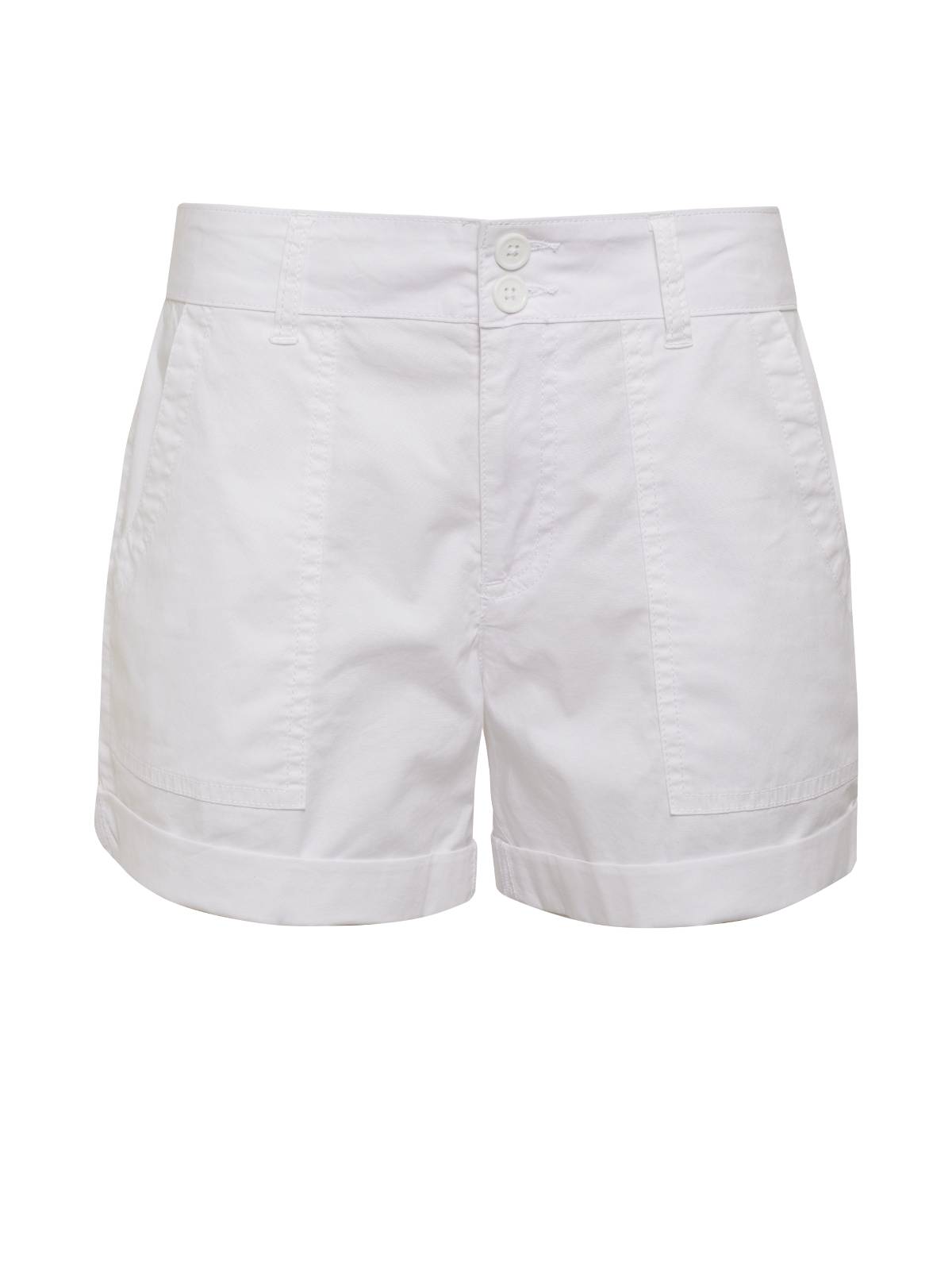 The Renegade Short White by Sanctuary Clothing features a rolled hem, front button and zipper closure, along with two side pockets and belt loops. The lightweight fabric makes it perfect for warm weather.