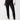 A person wearing the black Runway Legging by Sanctuary Clothing, paired with a light grey, long-sleeved top stands against a plain background. They are also wearing black flats with a slight heel. The photo captures the lower half of the person from the waist to their feet.