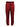 A pair of shiny, red satin cargo pants from Sanctuary Clothing, named the Classy Cargo Trouser Garnet, featuring a high waist and straight legs. The pants come with a matching belt that has a circular buckle and include two side cargo pockets.