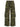 A pair of full-length Cargo Parachute Pant Renew Camo by Sanctuary Clothing, featuring a green and brown camouflage pattern. The pants come with multiple large pockets on the sides, a drawstring waist, and slightly loose legs for a comfortable fit.