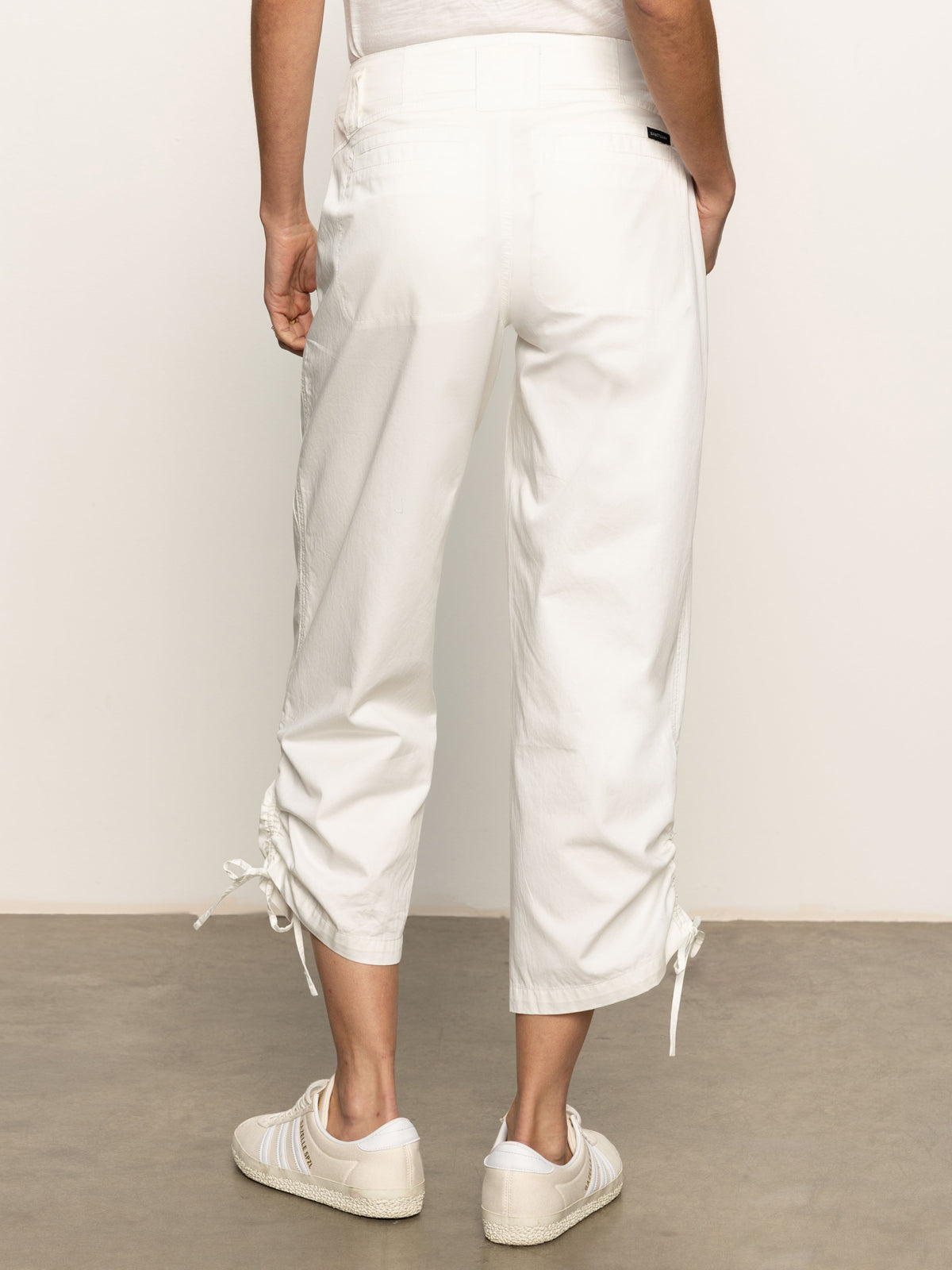 Utility High Rise Capri Pant Bleached White