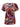 Introducing the Perfect Tee South Palm by Sanctuary Clothing: a short-sleeved T-shirt showcasing a vibrant floral pattern with large abstract flowers and leaves in shades of brown, red, purple, blue, and beige. The background is predominantly brown, complemented by a rounded neckline for added style.