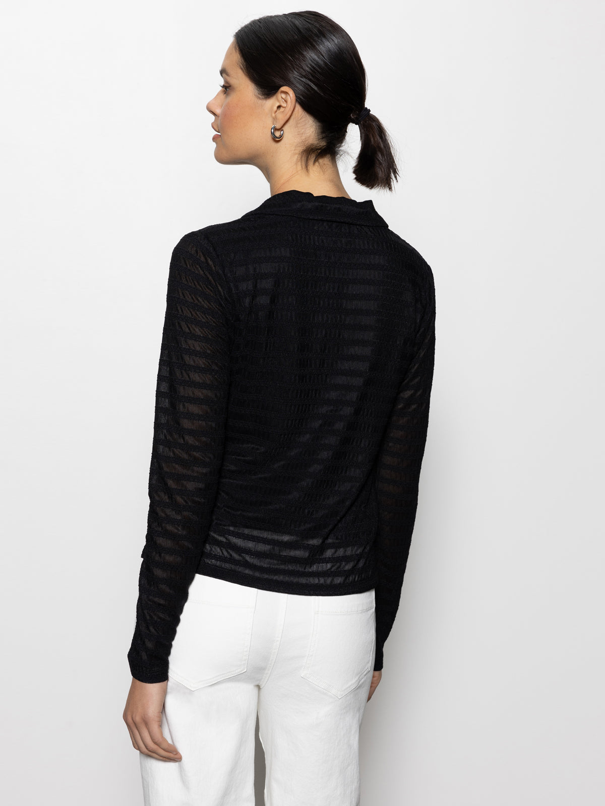 Mesh Lace Shirt Black